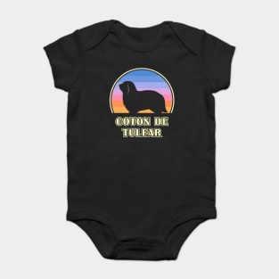 Coton de Tulear Vintage Sunset Dog Baby Bodysuit